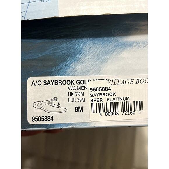 Sperry Saybrook Sandal Flip Flop Women's Size 8 Metallic Gold Excellent very gen - Picture 10 of 10